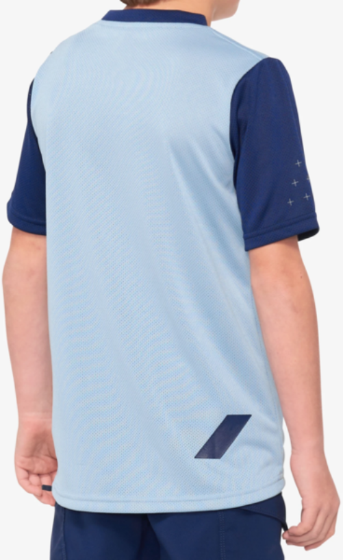 100% Ridecamp Short Sleeve MTB Jersey - Youth - Light Slate Blue
