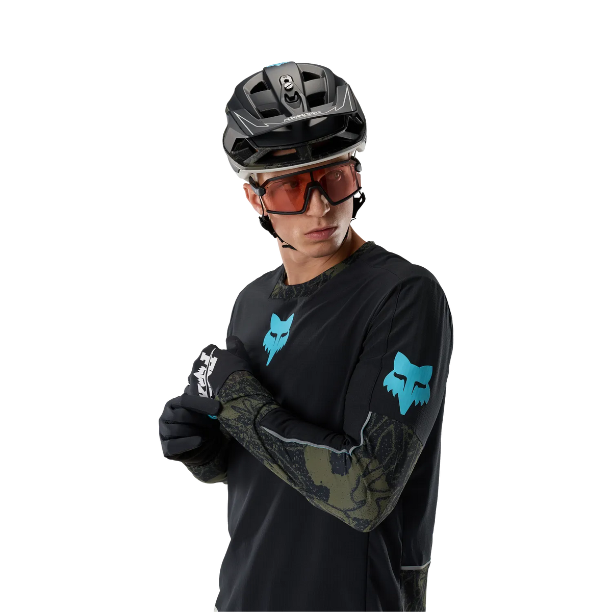 Fox Racing Defend Thermal Long Sleeve MTB Jersey - Lunar - Black