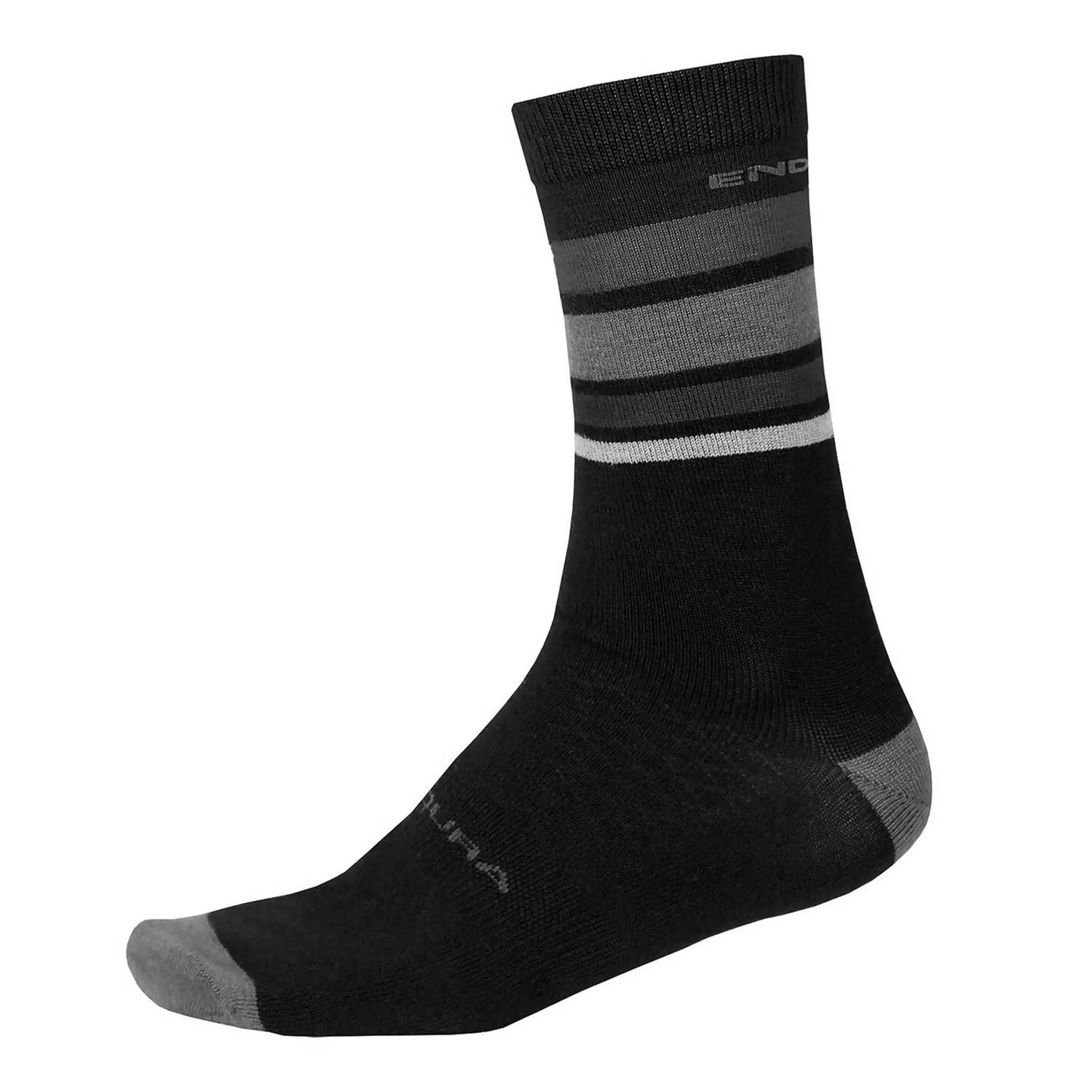 Endura BaaBaa Merino Stripe Sock - Matt Black
