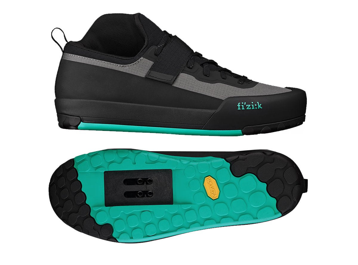 Fizik Gravita Tensor Clipless MTB Shoe - Gray-Aqua Marine Gray - Aqua Marine EU 43