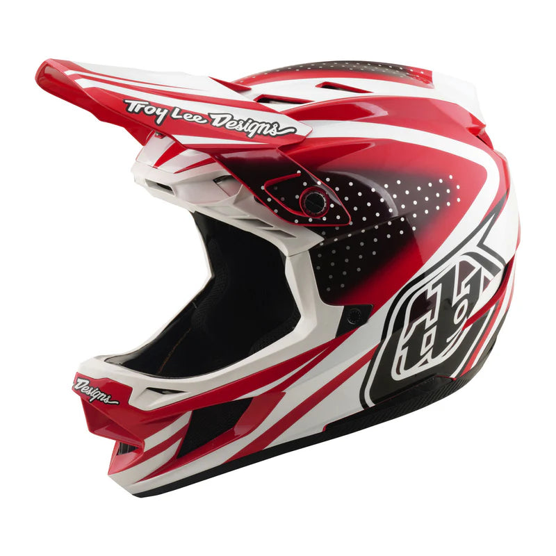 Troy Lee Designs D4 Polyacrylite Full Face Helmet - The Line - Fire-White