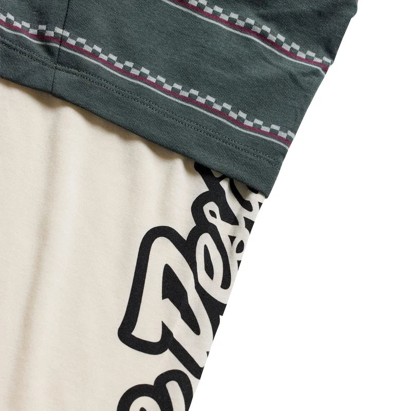 Troy Lee Designs Skyline Fakie Long Sleeve Ride Tee - Stripe - Pumice