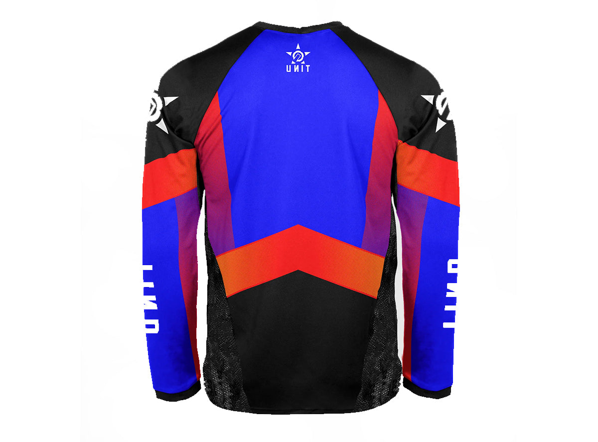 Unit Contender Long Sleeve MTB Jersey - Youth - Blue