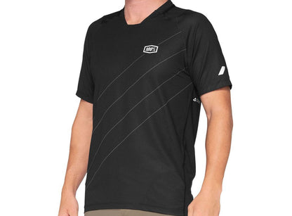 100% Celium Short Sleeve MTB Jersey - Dark Gray-Black - 2021 Dark Gray - Black Small 