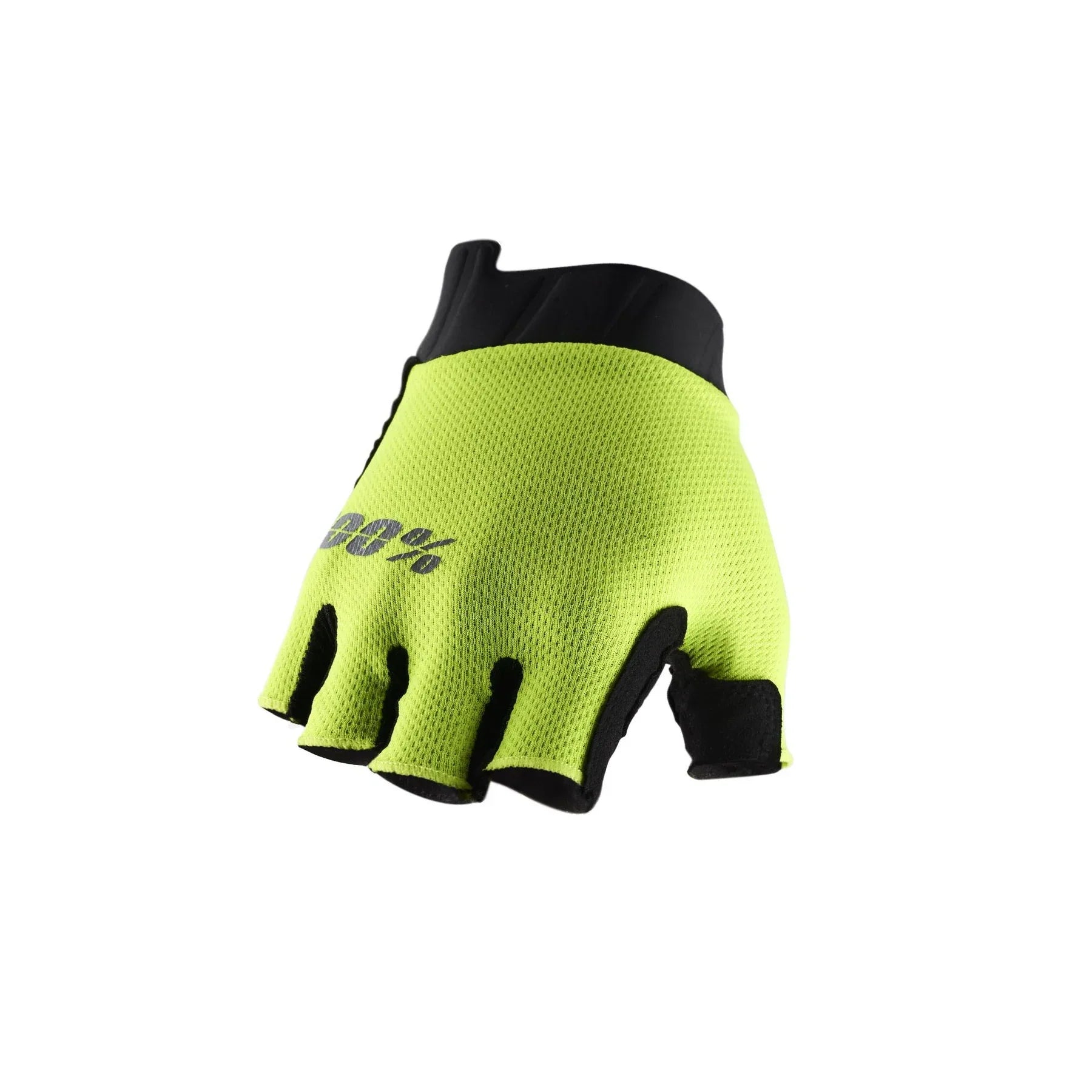 100% Exceeda Gel Short Finger XC Glove - Fluo Yellow Fluo Yellow Large 