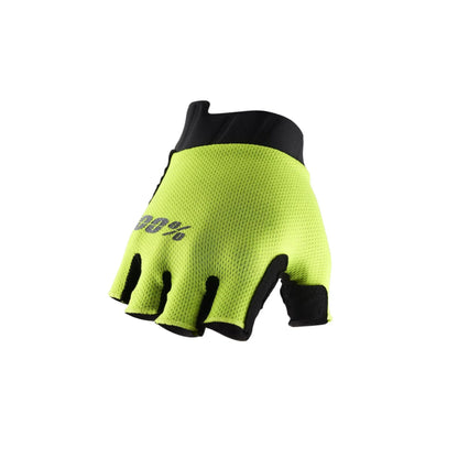 100% Exceeda Gel Short Finger XC Glove - Fluo Yellow Fluo Yellow Large 