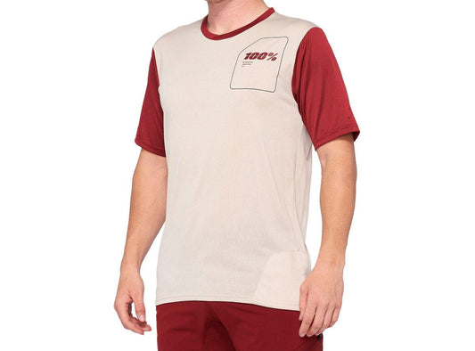 100% Ridecamp Short Sleeve MTB Jersey - Stone-Brick - 2020 Stone - Brick Small 