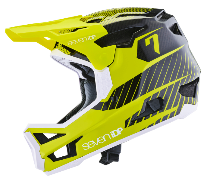 7 iDP Project 23 Carbon Full Face Helmet - Gloss Yellow-Black