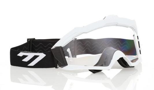6D Helmets Max R Goggle - White-Black - Clear Lens