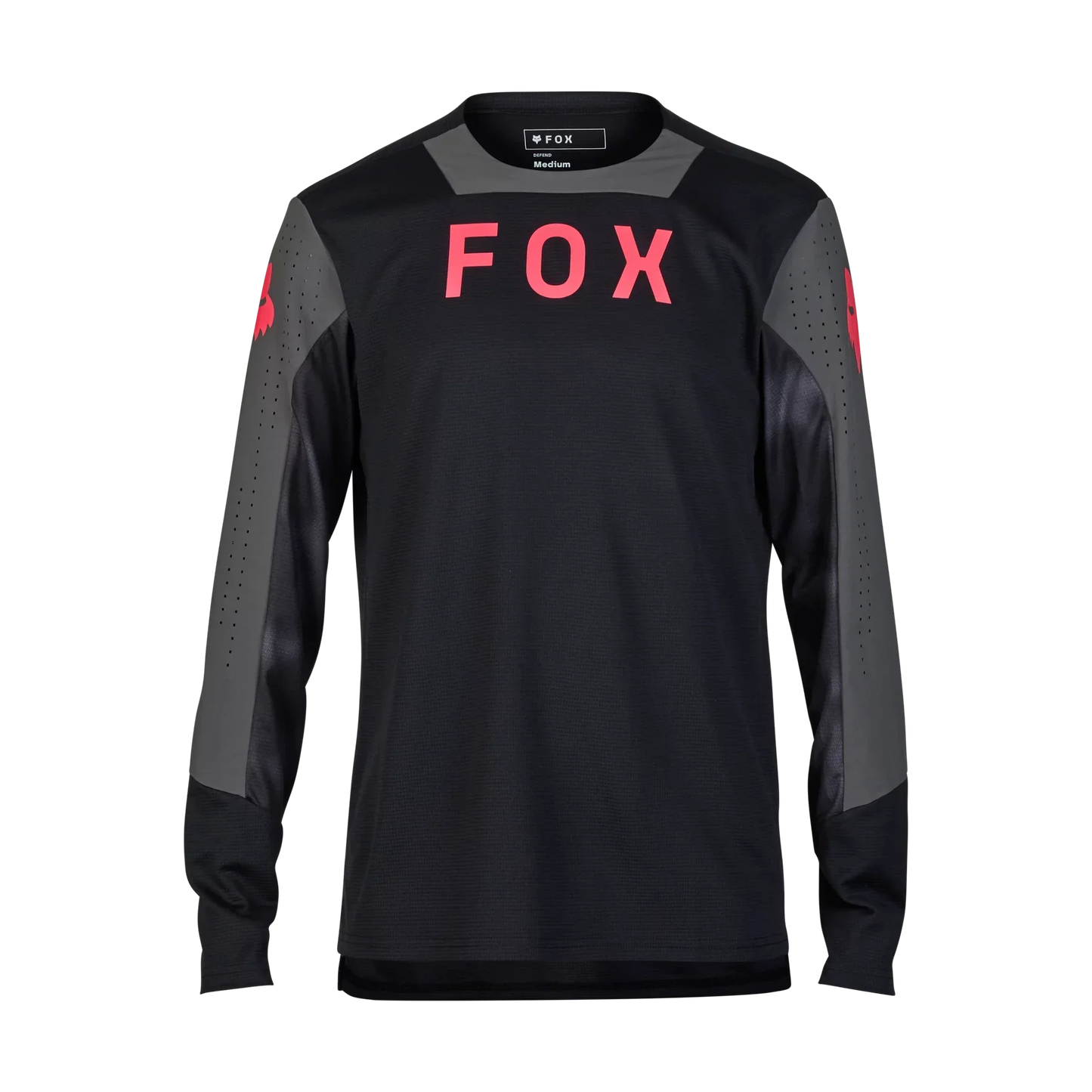 Fox Racing Defend Long Sleeve MTB Jersey - Taunt - Black