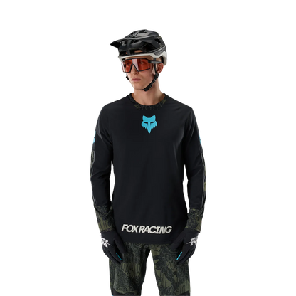 Fox Racing Defend Thermal Long Sleeve MTB Jersey - Lunar - Black