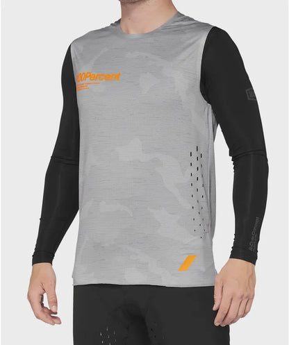 100% R-Core Concept Sleeveless MTB Jersey - Camo Grey