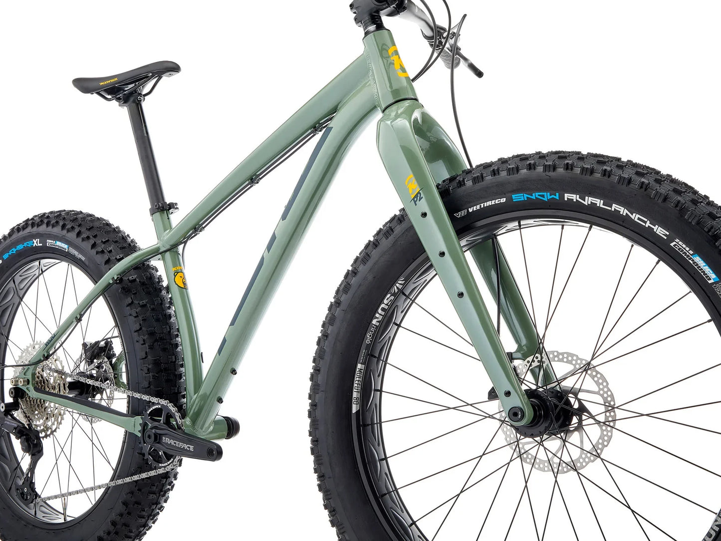 Kona Woo 26 Fat Bike - Metallic Green - 2025
