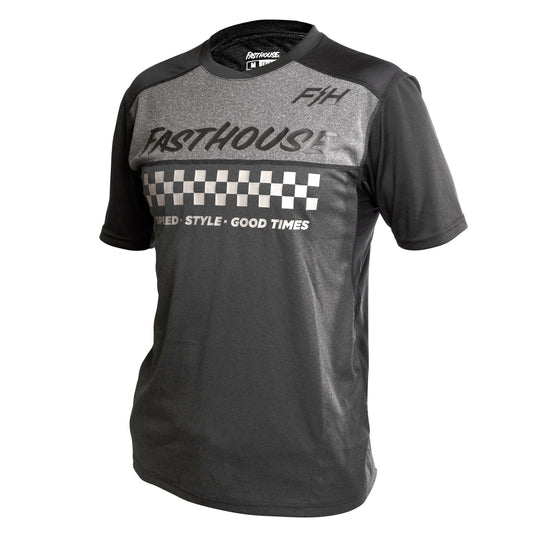 Fasthouse Alloy Mesa Short Sleeve MTB Jersey - Heather Charcoal-Black - 2022 Heather Charcoal - Black Small 