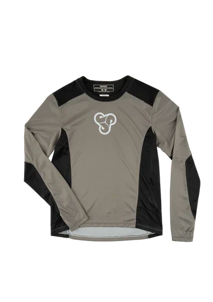 Sombrio Vanquish Long Sleeve MTB Jersey - Trilogy-Milky Coffee Trilogy - Milky Coffee Small 