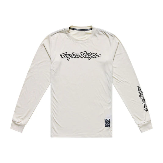 Troy Lee Designs Skyline Long Sleeve Ride Tee - Signature - Pumice
