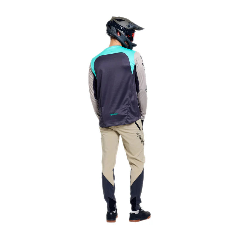 Troy Lee Designs Stage Long Sleeve MTB Jersey - Signature - Stone