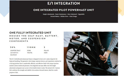 Vaast Bikes E/1 XT/SLX 27.5 E-Bike - Nostalgic Sea Blue-Ocean Frost