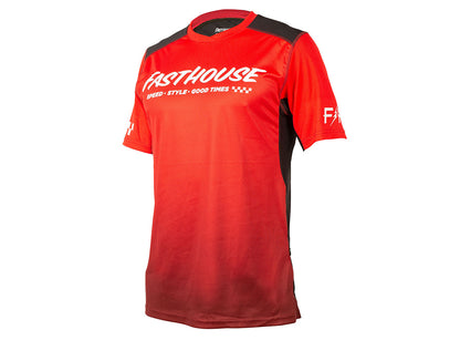 Fasthouse Alloy Slade Short Sleeve Jersey - Youth - Red-Black Red - Black Small 