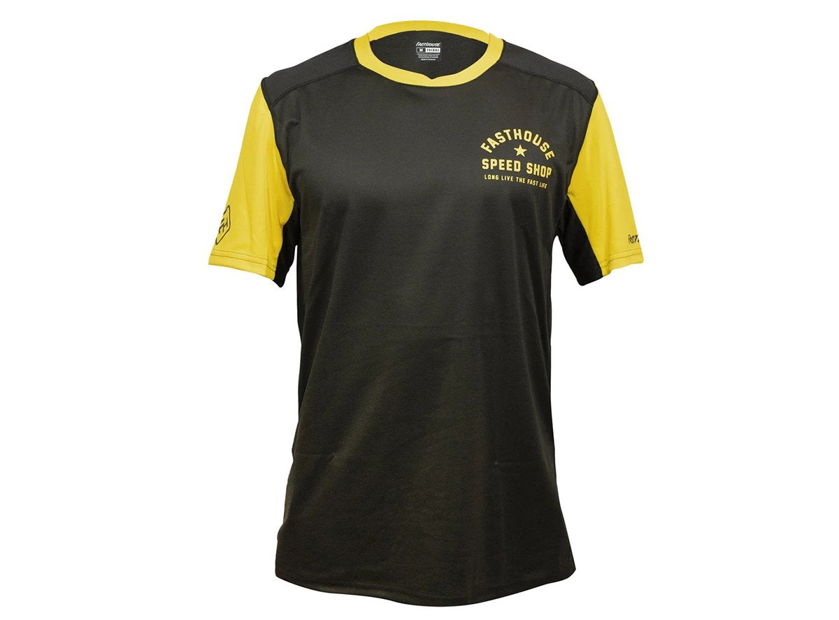 Fasthouse Alloy Star Short Sleeve MTB Jersey - Gold-Black Gold - Black Small 