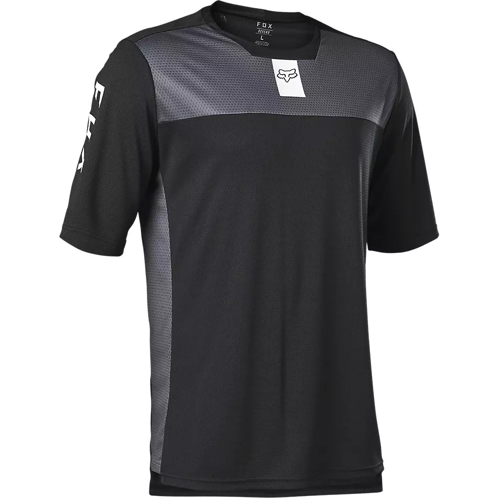 Fox Racing Defend Short Sleeve MTB Jersey - Black - 2022 Black Small 