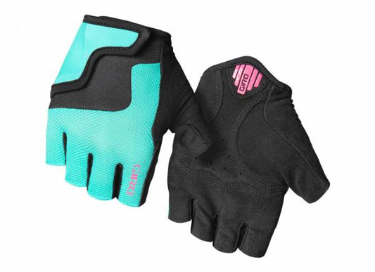 Giro Bravo Junior Road Cycling Glove - Youth - Screaming Teal-Neon Pink - 2022 Screaming Teal - Neon Pink X-Small 