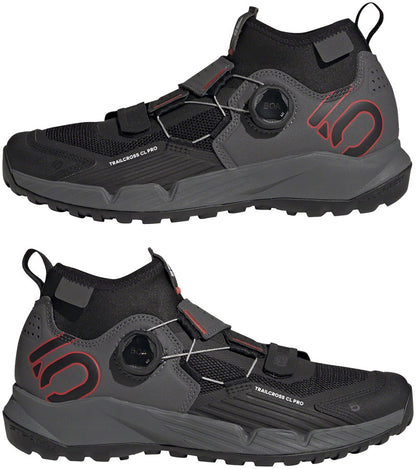 Trailcross Pro Mountain Clipless Shoes - Women's, Gray Five/Core Black/Red - SH00876-04.jpg