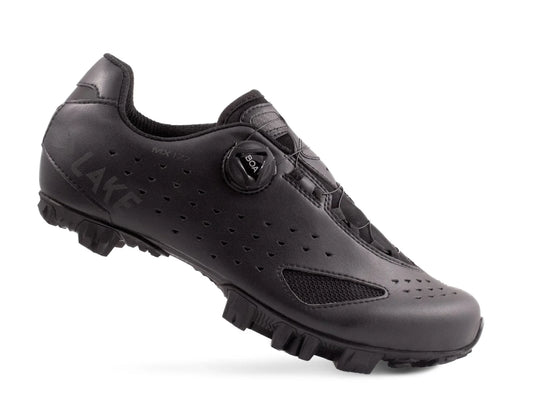 Lake MX177 MTB Shoe - Black-Black Reflective