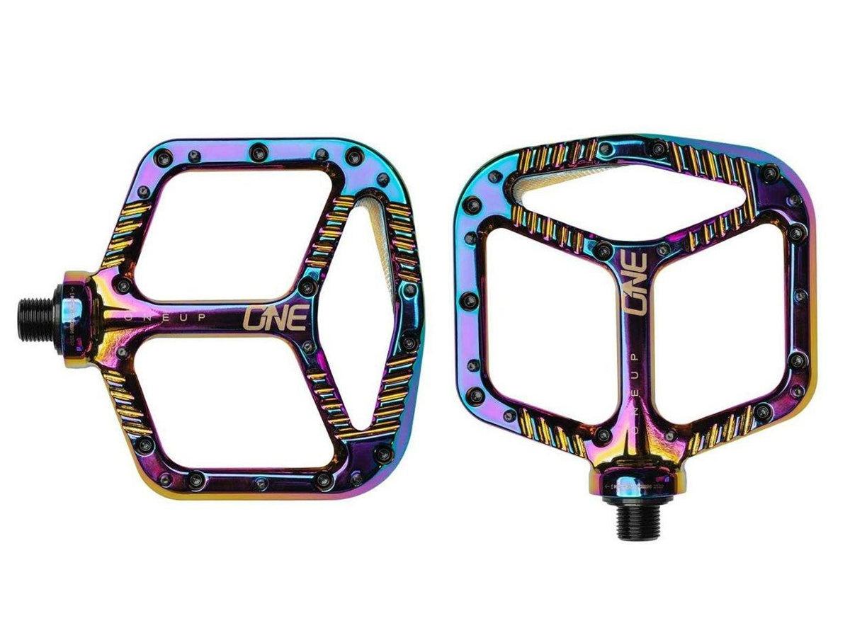 OneUp Aluminum Platform Pedals - Oil Slick Oil Slick  
