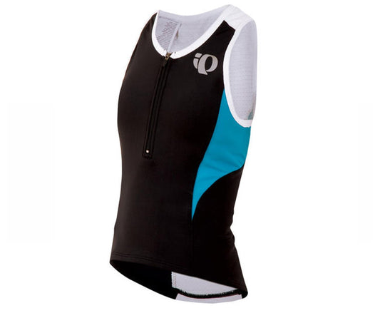 Pearl Izumi Junior Tri Singlet - Youth - Black-Brilliant Blue Black - Brilliant Blue Medium 