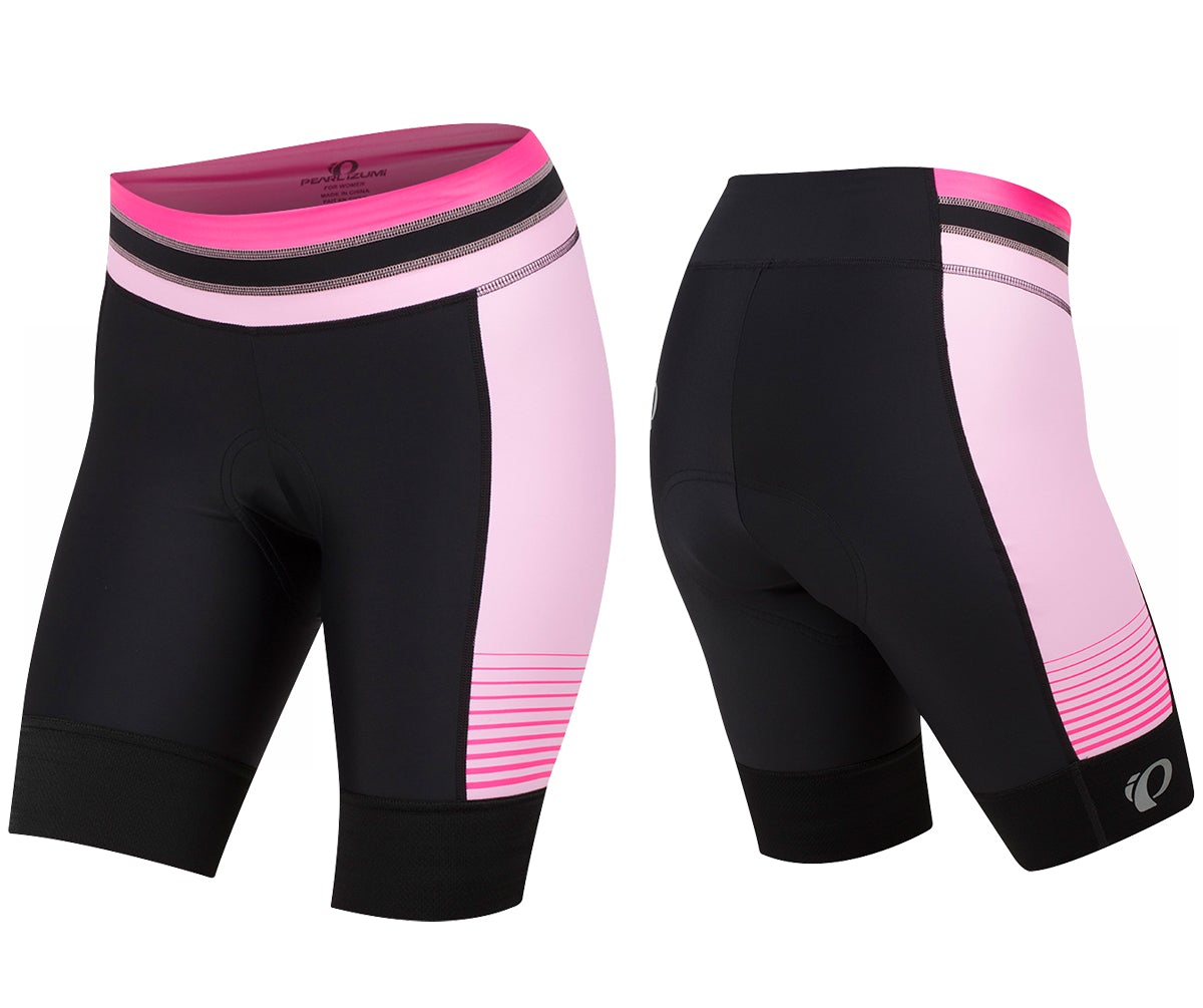 Pearl Izumi Elite Pursuit Short - Womens - Black-Screaming Pink Diffuse Black - Screaming Pink Diffuse X-Small 