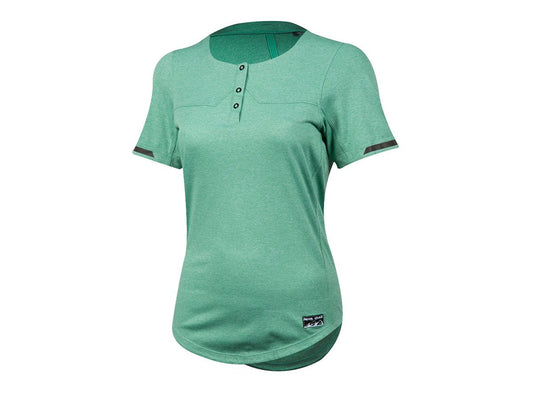 Pearl Izumi Versa Short Sleeve Henley Jersey - Womens - Green Spruce Green Spruce X-Small 