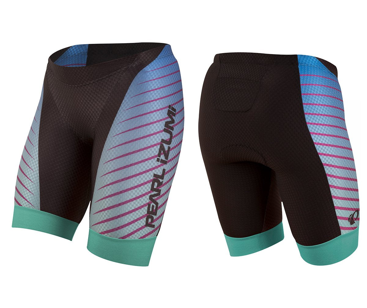 Pearl Izumi Pro Inrcool Tri Short - Womens - Black-Aqua Fade Black - Aqua Fade X-Small 