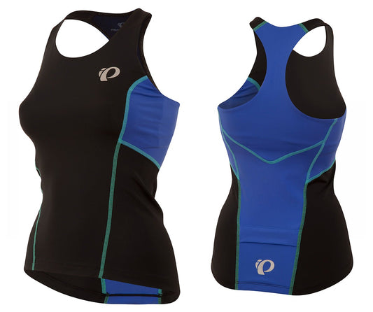 Pearl Izumi Select Pursuit Tri Tank - Womens - Black-Dazzling Blue Black - Dazzling Blue 2X-Large 