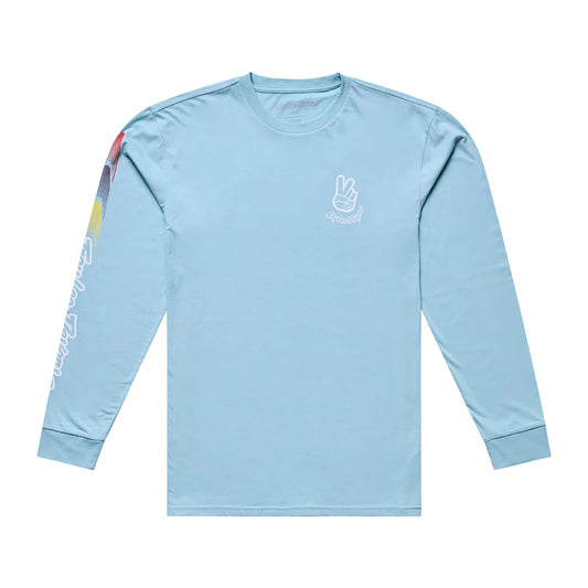 Troy Lee Designs Deuces Long Sleeve Tee - Dawn Blue