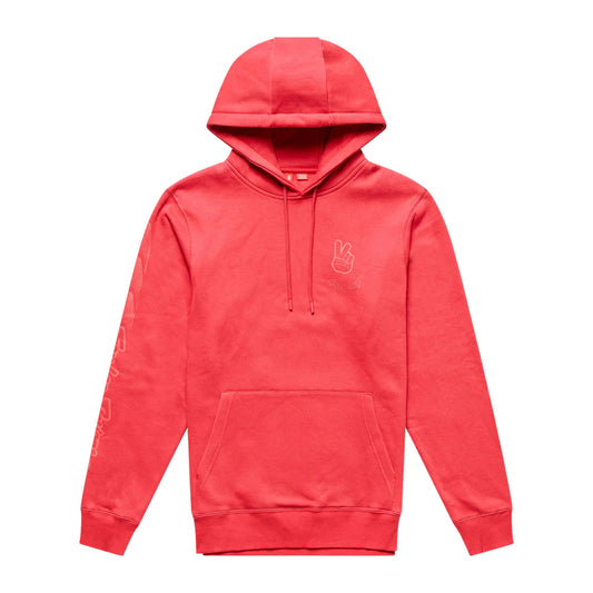Troy Lee Designs Pullover Hoodie - Peace Out - Scarlet