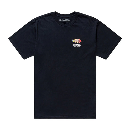 Troy Lee Designs Feathers Short Sleeve Tee - Black-Black