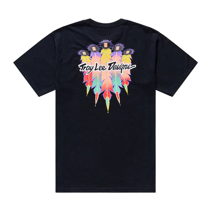 Troy Lee Designs Feathers Short Sleeve Tee - Youth - Black-Black