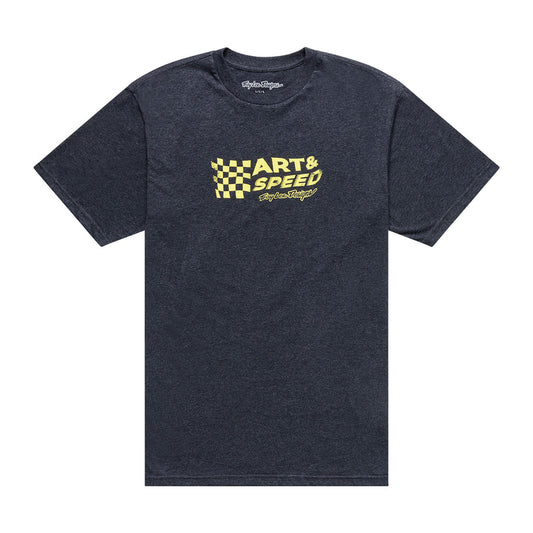 Troy Lee Designs Finish Line Short Sleeve Tee - Black Heather