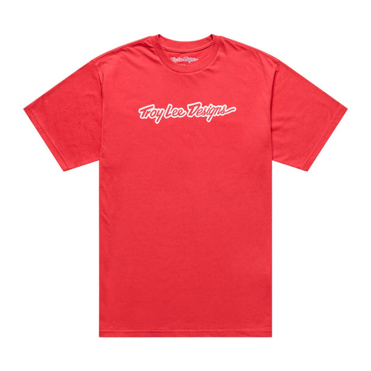 Troy Lee Designs Signature Short Sleeve Tee - Scarlet Glo