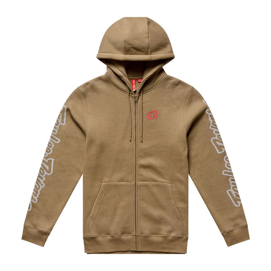 Troy Lee Designs Zip Up Hoodie - Badge - Sienna