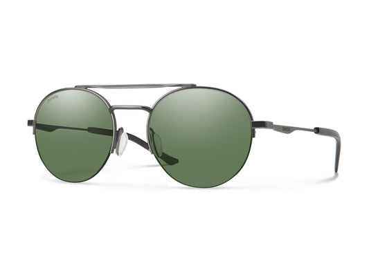 Smith Transporter Sunglasses - Matt Dark Ruthenium Matt Dark Ruthenium Gray Green ChromaPop Lens 