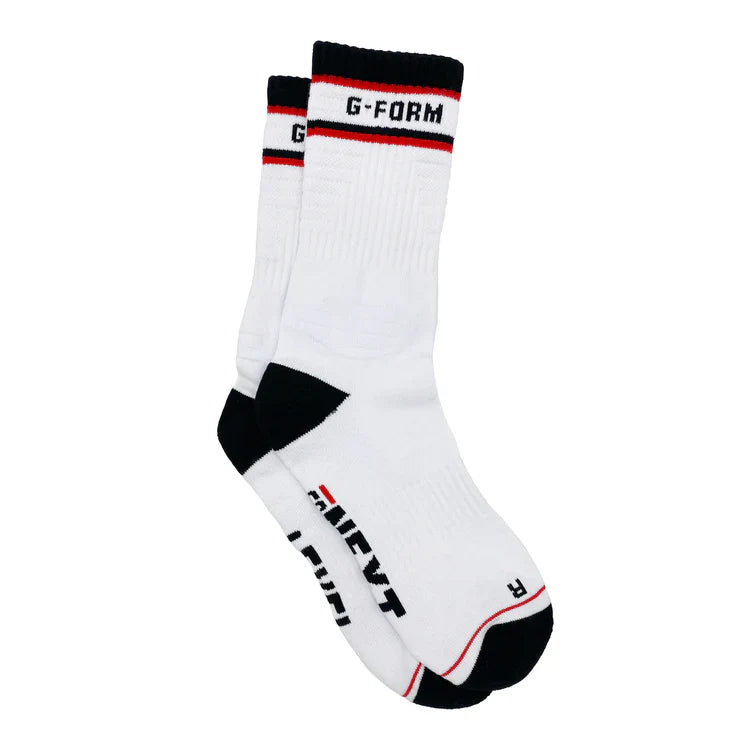 G-Form Mid-Calf Sock - White-Black-Red