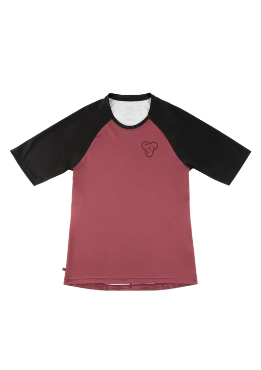 Sombrio Alder 2 3/4 Sleeve MTB Jersey - Womens - Fern-After Ride Wine Fern - After Ride Wine X-Small 