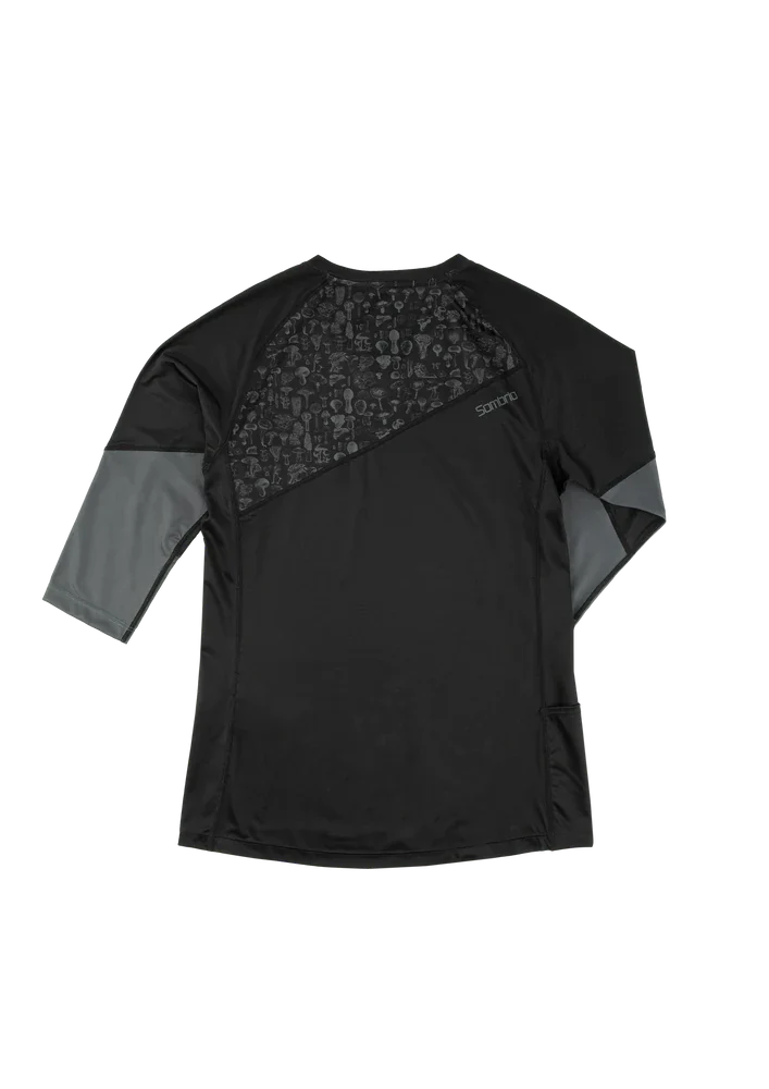 Sombrio Vista 2 3/4 Sleeve MTB Jersey - Womens - Mushroom Black