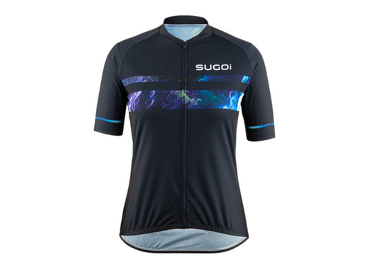 Sugoi Evolution Zap 2 Short Sleeve Jersey - Womens - Deep Navy-Thunder Sky Deep Navy - Thunder Sky X-Small 