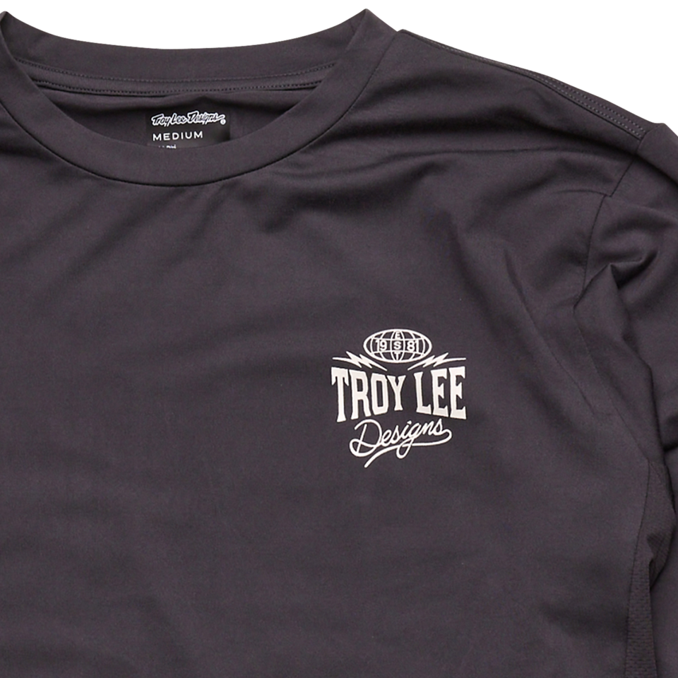 Troy Lee Designs Ride Tee - Youth - Bolts - Carbon