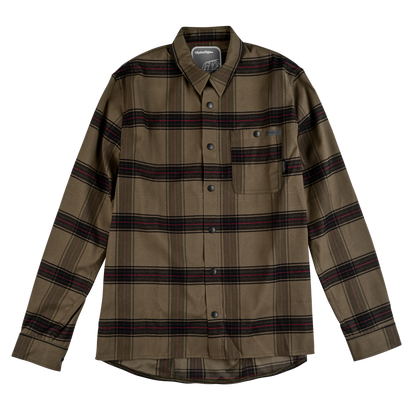 Troy Lee Designs Grind Flannel Shirt - YD Plaid - Dark Pine
