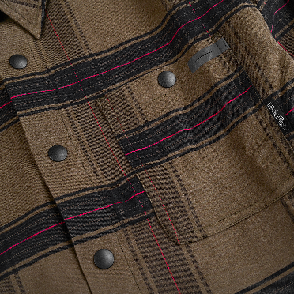 Troy Lee Designs Grind Flannel Shirt - YD Plaid - Dark Pine