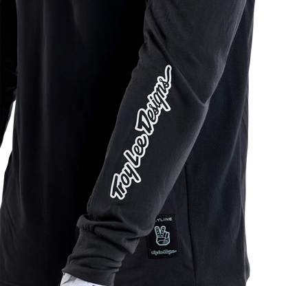 Troy Lee Designs Skyline Long Sleeve Ride Tee - Signature - Black